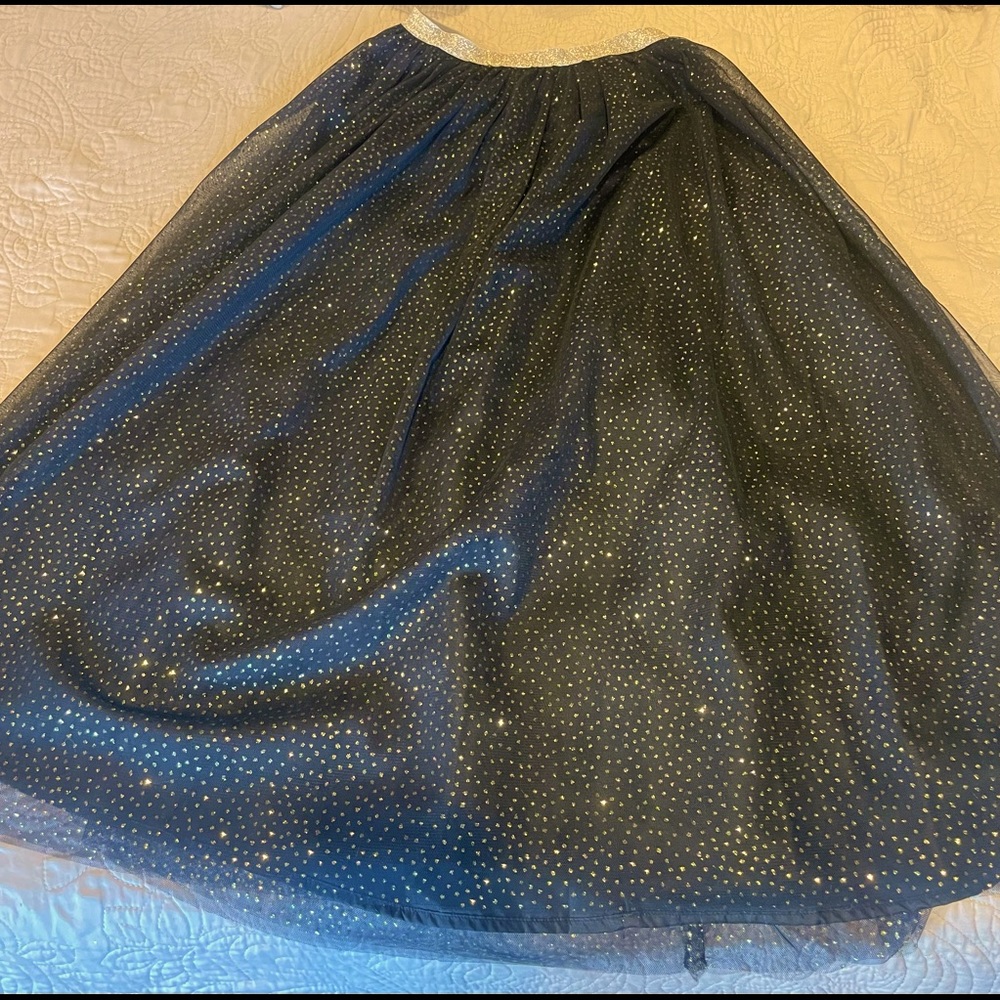 NWT Cat & Jack skirt. Black tulle with gold sparkles